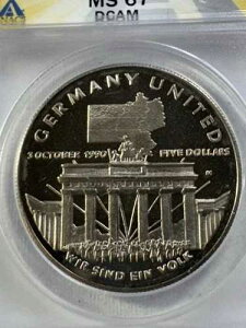 1990-M �}�[�V�������� $5 �h�C�c ���i�C�e�b�h ANACS�ɂ��MS 67 DCAM�O���[�h