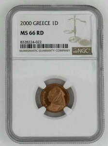 NGC�O���[�h 2000�N �M���V�� 1�h���N�} MS66 RD