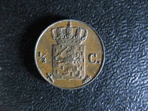 1/2�Z���g 1851�N �I�����_ KM#90 Pays-Bas Nederlands ���� 1/2c 1/2? �n�[�t