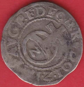 R* �h�C�c PFALZ-VELDENZ 2 KREUZER �V���o�[ 1585 HK �ׂ����ڍ� #4652