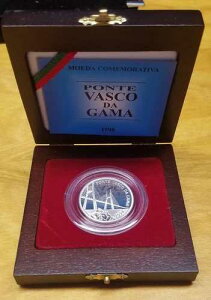 �V���o�[ 1998 �|���g�K�� w VASCO DA GAMA �u���b�W �G�N�X�v���[���[ �V���o�[ 500 �G�X�N�[�h ��PROOF��