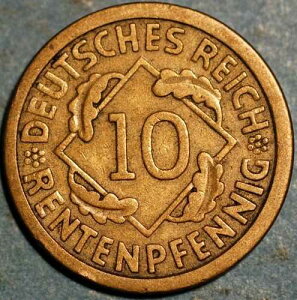 �h�C�c ���C�}�[�����a�� 10 ���C�q�V���y�j�b�q 1923 A KM# 33