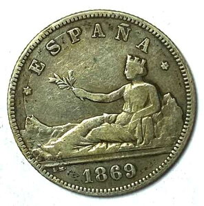 1869 (69) SN-M �X�y�C�� 2 �y�Z�^ KM# 654