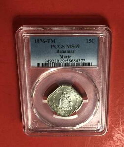 1976�N FM �o�n�} ������ 15�Z���g�d�� PCGS MS69 �Ӓ�