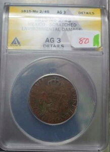 1815�N ���L�V�R�A���n���� 2/4 �Z�i�� ANACS AG3 �ڍ�