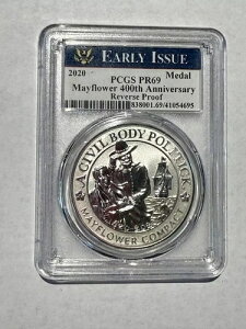 PCGS 2020�N �������s PR69 ���C�t�����[������400���N REV PR 1�I���X .9999 �V���o�[���_��