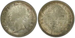 1840�N�iB&C�j�C�M���X�̃C���h1/4���s�[��݁B���B�N�g���ADL�BPCGS MS63�B�g�[������