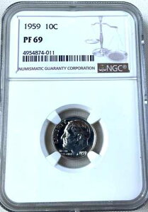 ? 1959-P NGC PF69 �v���[�t ���[�Y�x���g �_�C���X�P�[�� ���x���O���[�h