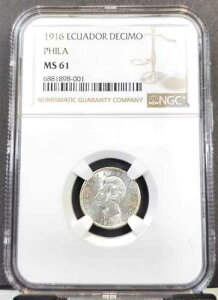 1916 �G�N�A�h�� �V���o�[ �f�V�� �A���g�j�I �z�Z �f �X�N�� NGC MS 61 �u���C�g ���X�^�[