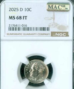 2025 D ���[�Y�x���g �_�C�� NGC MS68 FT MAC �X�|�b�g���X�B