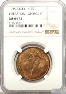 �W���[�W�[ 1945�N 1/12 �V�����O ����W���[�W6�� 1�N�L�O�R�C�� NGC MS 64 RB #19