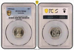 1962�N M �V�b�N�X�y���X 6d �I�[�X�g�����A PCGS MS66 GEM UNC #3764
