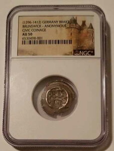 �h�C�c Brunswick Anonymous 1296-1412 �V�r�b�N�R�C�� �u���N�e AU50 NGC *-