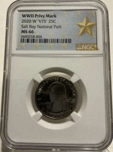 2020-W �\���g���o�[�x�C�������� �N�H�[�^�[ ��񎟐��E��� �����@�}�[�N V75 NGC MS66