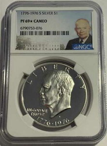 1776 -1976 S NGC PF69 �X�^�[�J���I �v���[�t �V���o�[ �A�C�[���n���[ 200���N�L�O �h�� �A�C�N