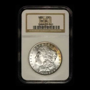 1886�N �����K����� 1�h�� NGC MS64 - �I�[���h�u���E�����x�� - ���������i�č��j