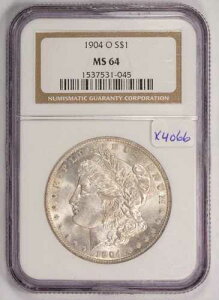 1904-O 1�h�������K����� - ���C�g�I���W�i���g�[�j���O - NGC MS 64 - SKU-X4066