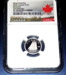 �J�i�_ 2022 �V���o�[ 10�Z���g NGC MS70 MS 70 �u���[�m�[�Y 10�Z���g �J�i�f�B�A�� �E���g���J���I�R�C��