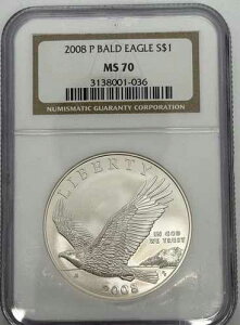 2008�N P NGC MS 70 �n�N�g�E���V�L�O���
