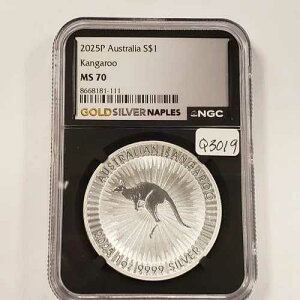 2025-P 1�h�� �I�[�X�g�����A 1�I���X .9999 �V���o�[ �J���K���[ - NGC MS 70 - Q3019