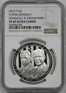 2013-P 5�X�^�[�W�F�l�����Y �}�[�V���� �A�C�[���n���[ $1 NGC PF69 UCAM ���_���L�O