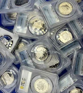 { 5} �P�l�f�B �n�[�t �_���[ �v���[�t �R�C��?? PCGS NGC �O���[�h PR69?? 50 �Z���g x 5 �����b�g ?