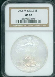 2008-W �o�[�j�b�V���h �A�����J�� �V���o�[ �C�[�O�� ASE S$1 NGC MS70 MS-70