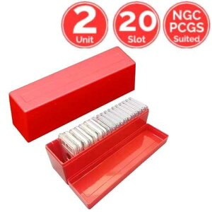 2���j�b�g 20�X���b�g �X���u�R�C�� ���b�h ABS ���[�{�b�N�X �P�[�X�z���_�[ 4 PCGS NGC ANACS ICG