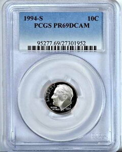 1994-S ���[�Y�x���g �_�C�� PCGS �O���[�h �R�C�� �v���[�t PR69 DCAM #95277