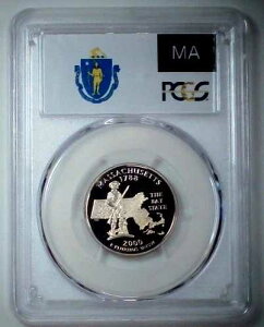 2000-S 25�Z���g �}�T�`���[�Z�b�c�B �N�H�[�^�[ �R�C�� PCGS PR69 DCAM CLAD 25cst0107