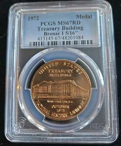 1972�N PCGS MS67 ���b�h���^�� �g���W���[�r���f�B���O �u�����Y 1 5/16�C���`