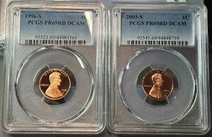 1996�N�����2003�N S 1C �����J�[���L�O�Z���g �v���[�t PCGS PR69DCAM 2���Z�b�g