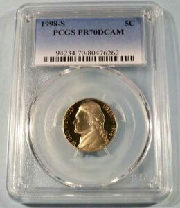 1998-S PCGS PR70DCAM �v���[�t �W�F�t�@�[�\�� �j�b�P�� �f�B�[�v�J���I 5�Z���g PR 70 DC