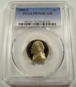1998-S PCGS PR70DCAM �v���[�t �W�F�t�@�[�\�� �j�b�P�� �f�B�[�v�J���I 5�Z���g PR 70 DC