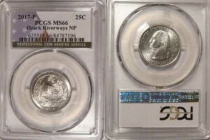 2017 P �I�U�[�N ���o�[�E�F�C�Y NP �N�H�[�^�[ 25�Z���g PCGS MS66