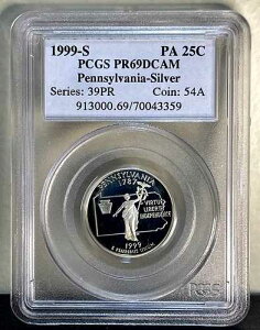 1999-S 25�Z���g��� �y���V���x�j�A�B �N�H�[�^�[�d�� PCGS PR69DCAM