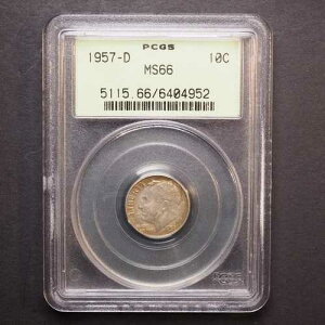 1957�N **D** ���[�Y�x���g �V���o�[�_�C�� **PCGS MS66** ��������! G1628