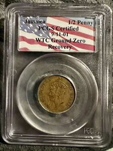 2001�N9��11�� WTC�O���E���h�[�������R�C�� PCGS�F�� �W���}�C�J 1/2�y�j�[