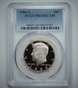 1986-S 50�Z���g �P�l�f�B �n�[�t�_���[ PCGS PR69DCAM CLAD 22aho0606