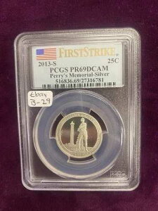 2013-S PCGS PR69DCAM �y���[�̃������A���V���o�[ 25�Z���g �O���[�f�b�h�R���N�^�u���X���u