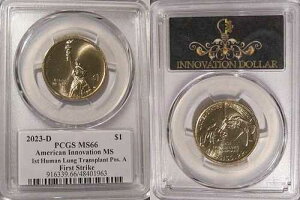 2023 D MS�C�m�x�[�V�����h���x�ڐAPCGS MS66�|�W�V����A�t�@�[�X�g�X�g���C�N