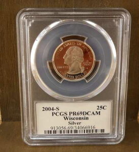 PCGS PR69 DCAM 2004-S �����ʃV���o�[�v���[�t �E�B�X�R���V���B �N�H�[�^�[
