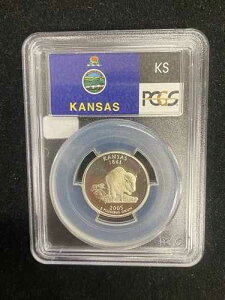 2005 S PCGS PR69DCAM �J���U�X �V���o�[ �t���b�O ���x�� 25�Z���g �O���[�f�b�h �R���N�^�[�Y �X���u
