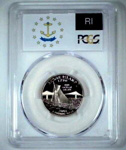 2001-S 25�Z���g �B�N�H�[�^�[ ���[�h�A�C�����h PCGS PR69 DCAM CN CLAD 25cor0108
