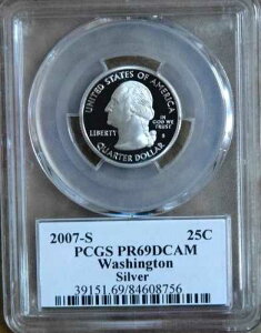 2007 S PCGS PR69DCAM ���V���g�� �V���o�[ �N�H�[�^�[ �R���N�^�[�Y�A�C�e�� �a�����v���[���g�ɍœK