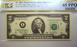 2003�N �A�M������s�� 2�h�� PCGS 65 PPQ �}�����A�X�m�[