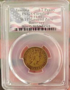 WTC�O���E���h�[�������W���}�C�J1/2�y�j�[9-11-01 PCGS�F��i�L���O�܂��̓N�C�[��