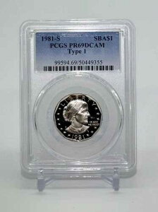 1981�N S $1 T1 SBA �X�[�U���EB�E�A���\�j�[ �h�� �v���[�t PCGS PR69DCAM