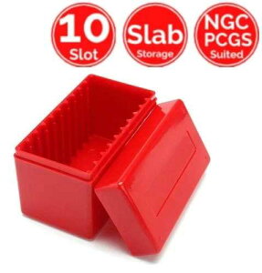 4 x 10�X���b�g �X���u�R�C�� ���b�h ABS�v���X�`�b�N ���[�{�b�N�X �P�[�X �z���_�[ PCGS NGC�p