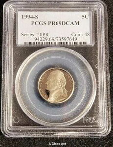 1994-S 5�Z���g PCGS PR70DCAM �W�F�t�@�[�\�� �j�b�P�� �v���[�t �f�B�[�v�J���I PR69�BT5411
